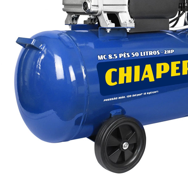 Motocompressor Chiaperini MC 8,5/50L 2hp 120psi - Linha Hobby - Único